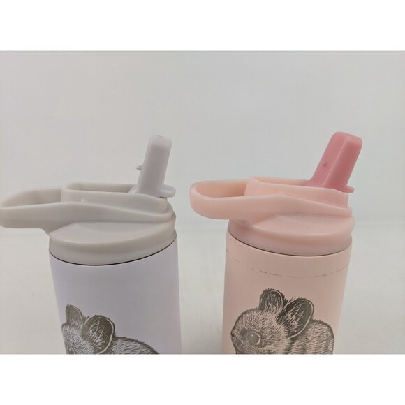 Maars 12oz Bunny Rabbit Insulated Kids Sports Bottle Pink Blue Lot of 2 - Picture 6 of 12